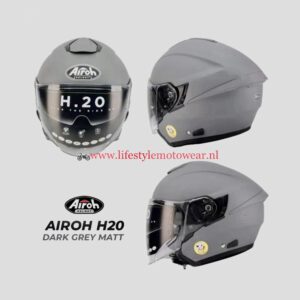 Airoh H.20 mat grijs motorhelm